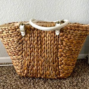 Woven basket purse Tote bag beach tote